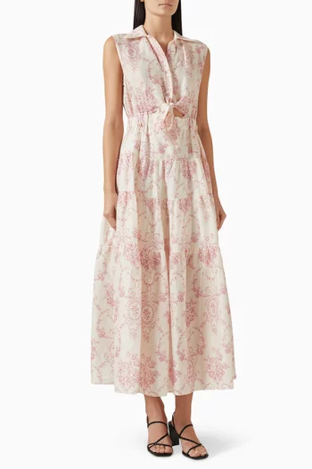 فستان كانبيرا فيسكوز وكتان