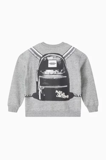 Backpack Sweatshirt in Cotton Jersey