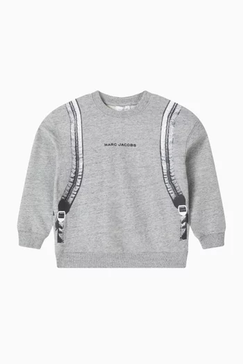 Backpack Sweatshirt in Cotton Jersey