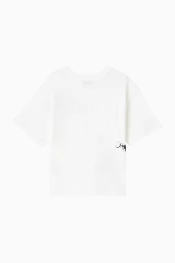 Zip Logo T-shirt in Cotton