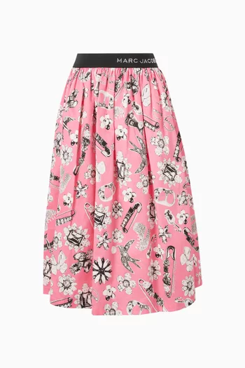 Jewelry-print Skirt