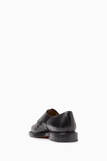 Derby Shoes in Glazed Leather