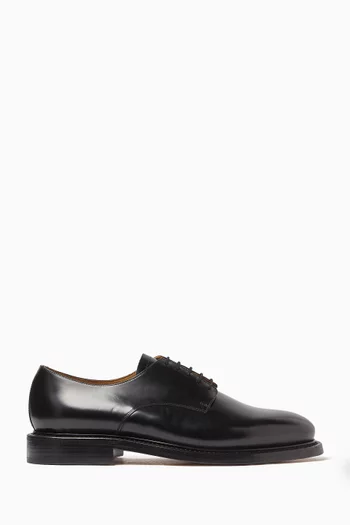 Derby Shoes in Glazed Leather