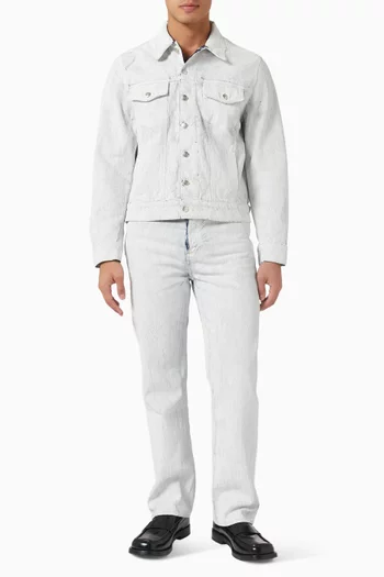 Crackle‑effect Jeans in Denim