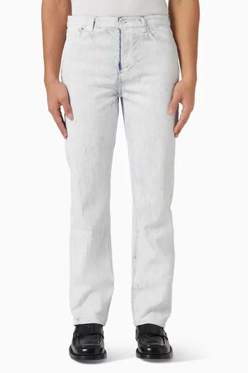 Crackle‑effect Jeans in Denim