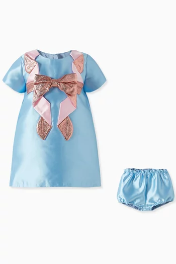 Origami Bow Shift Dress & Bloomers