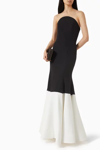 فستان مقسم بالألوان