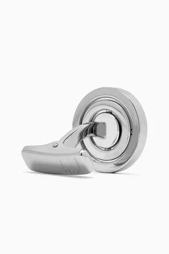 Topaz Gyro Cufflinks in Rhodium-plated Sterling Silver