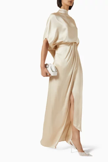 Wrap-front Skirt in Satin