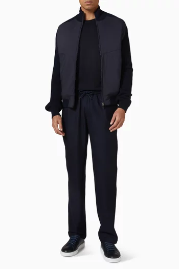 جاكيت بومبر قماش منسوج