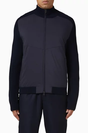 جاكيت بومبر قماش منسوج