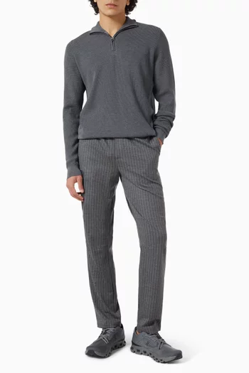 سترة بسحّاب قصير نسيج وافل