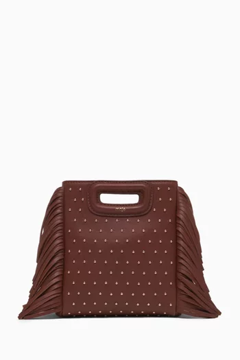 Mini M Studded Bag in Leather