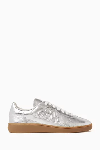 Sneakers in Metallic Leather