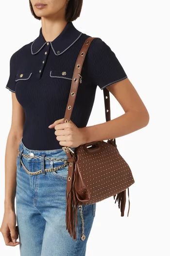 Mini Miss M Studded Bag in Leather