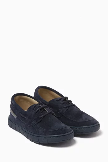 Boat Shoes in Suede Leather