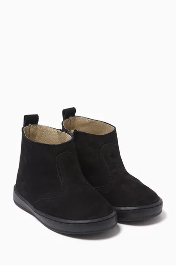 Zipper Boots in Nubuck Leather