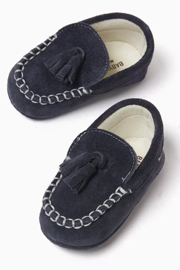 Tassel Loafers in Suede Leather