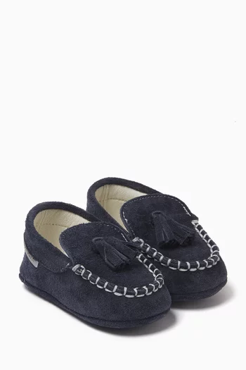 Tassel Loafers in Suede Leather
