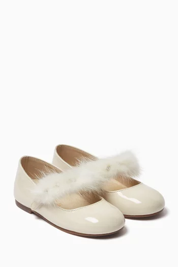 Faux-fur Ballerina Flats