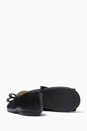 Bow Embellished Ballerina Flats