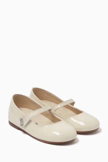 Crystal Stone Ballerina Flats