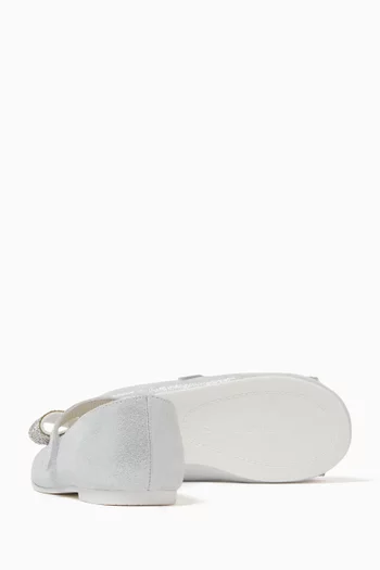 Bow Embellished Ballerina Flats