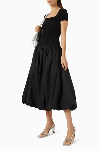 Ribbed T-shirt Bubble Maxi Dress