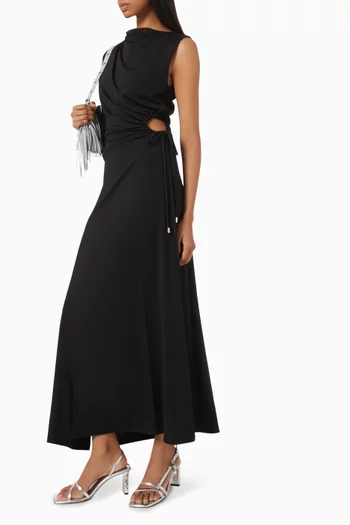 Cut-out Maxi Dress in Viscose Blend