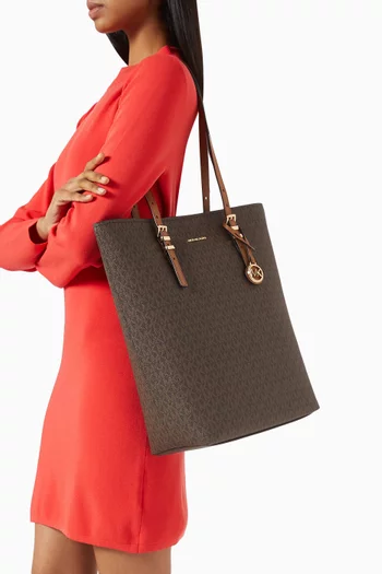 Large Quinn Tote Bag in Logo Canvas