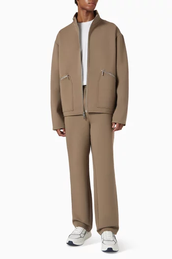 Zip-up Jacket in Cotton Blend