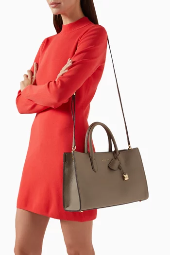 Medium Scarlett Satchel Bag in Leather
