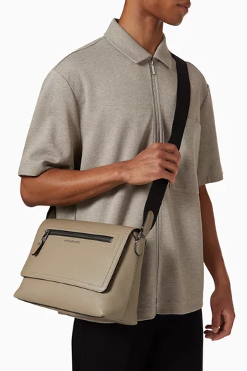 Small Hudson Messenger Bag in Leather