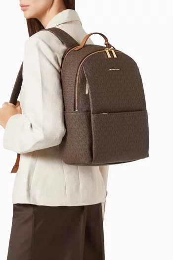 Large Sable Backpack in Signature Coated Canvas