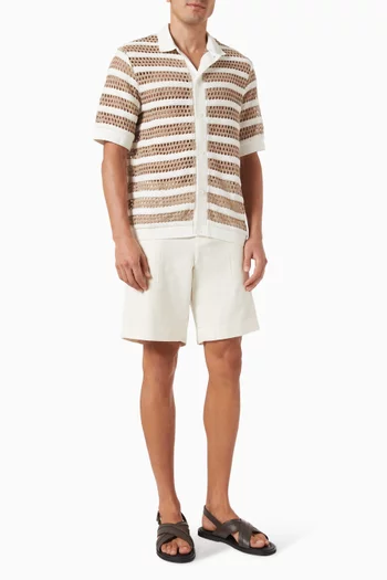 Rayas Striped Shirt in Crochet Knit