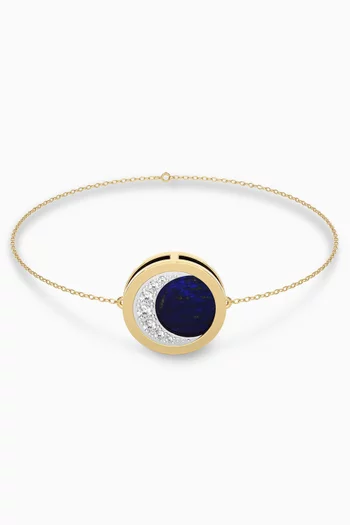 Crescent Diamond Bracelet in 18kt Gold