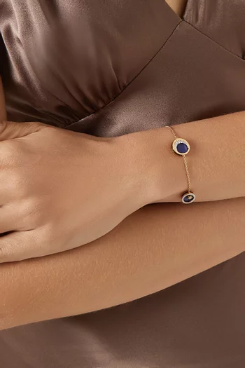 Crescent Diamond Bracelet in 18kt Gold