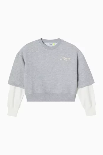 Logo Sweatshirt in Cotton Fleece