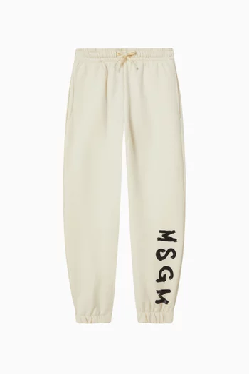 Logo Sweatpants in Cotton Fleece