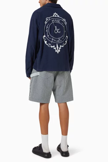 PQ Seal Button-up Shirt in Terry Cloth