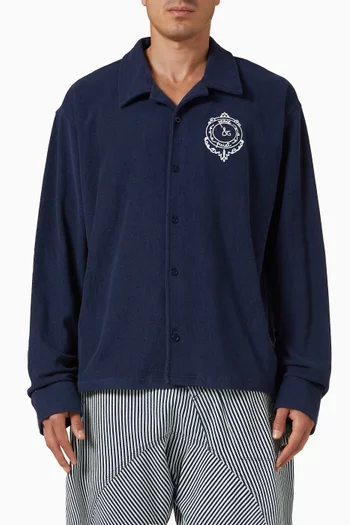 PQ Seal Button-up Shirt in Terry Cloth