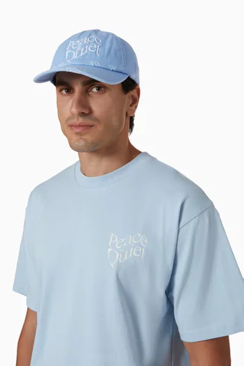 Warped Logo-embroidered Dad Cap in Cotton