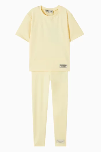 تي شيرت بقصة عادية قماش سوفتسكين معاد تدويره