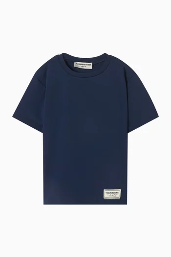 تي شيرت بقصة عادية قماش سوفتسكين معاد تدويره