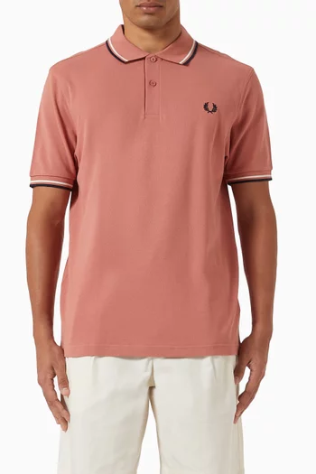 Twin Tipped Polo Shirt in Cotton-piqué