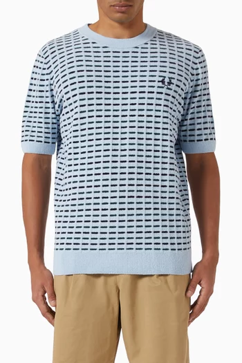 Bouclé T-shirt in Rib-knit