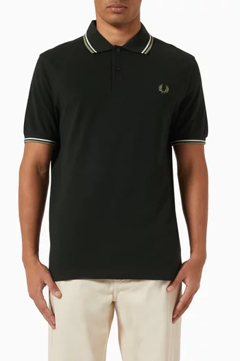 Twin Tipped Polo Shirt in Cotton-piqué
