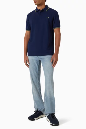 Twin Tipped Polo Shirt in Cotton-piqué