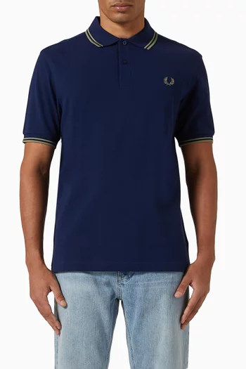 Twin Tipped Polo Shirt in Cotton-piqué