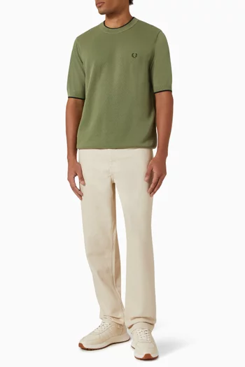 Texture Front Knitted T-shirt
